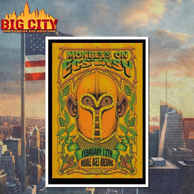 Monkeys On Ecstasy 2 12 2026 Syracuse NY Poster Shirt