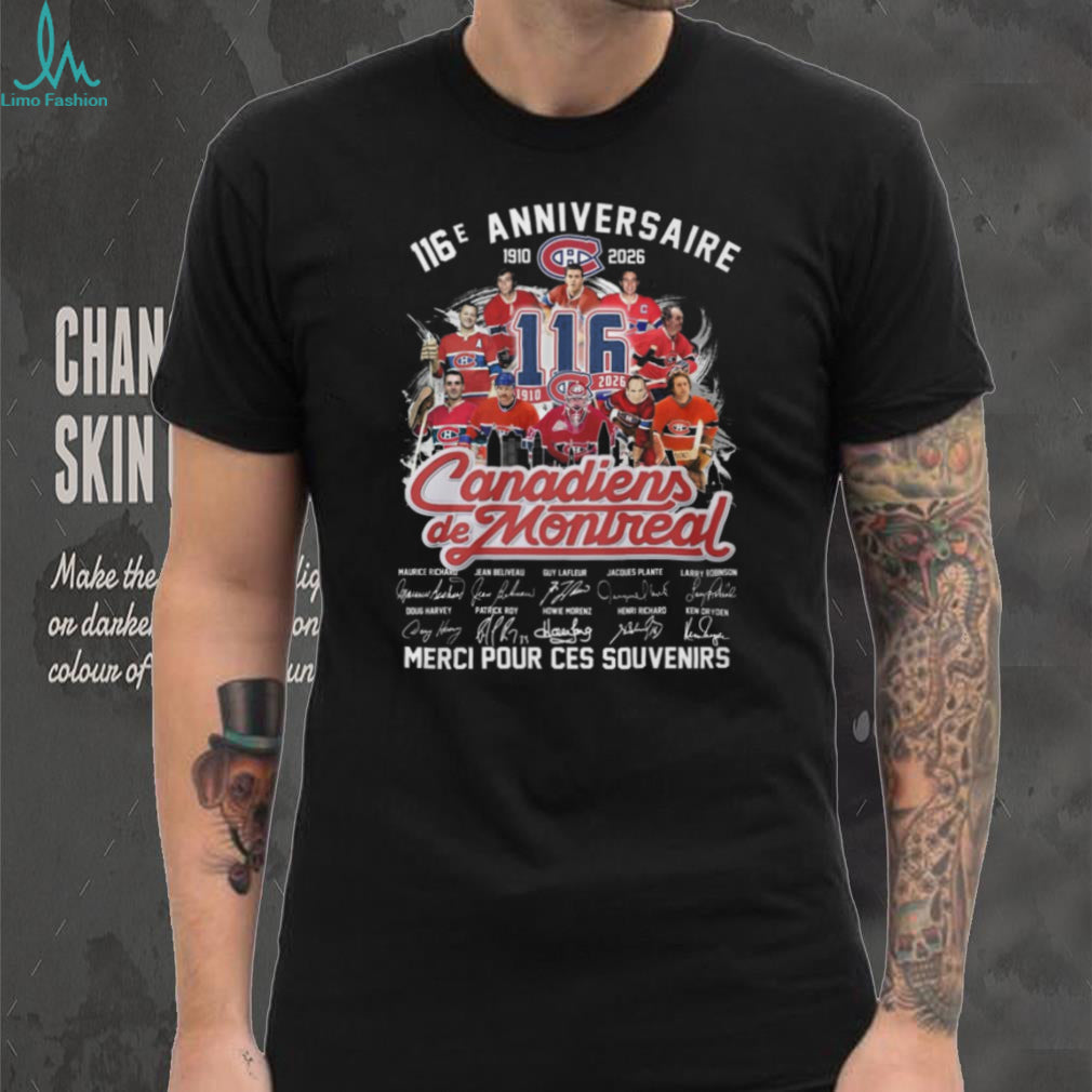 Montreal Canadiens 116th Anniversary 1910 2026 Legends Signed T Shirt