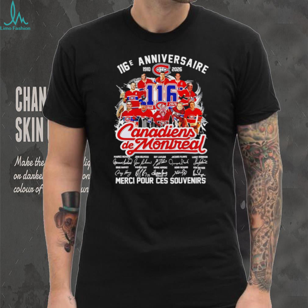 Montreal Canadiens 116th Anniversary Legends Signatures T Shirt