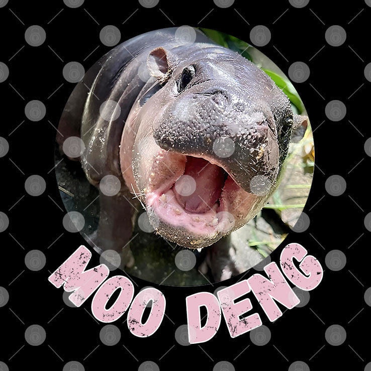Moo Deng Bouncy Pig In Thai Picture The Cute Baby Hippo Shirt