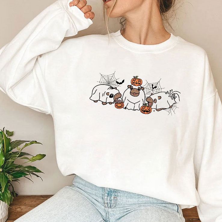 Moo Deng Ghost Halloween T Shirt