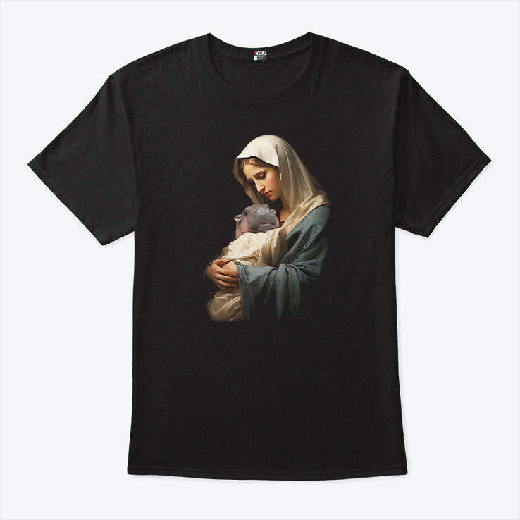 Mother Mary Moo Deng T Shirt