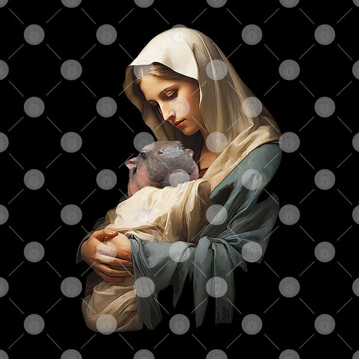 Mother Mary Moo Deng T Shirt
