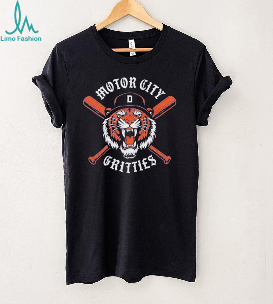 Motor City Gritties Detroit Baseball Tiger Crossbats T Shirt