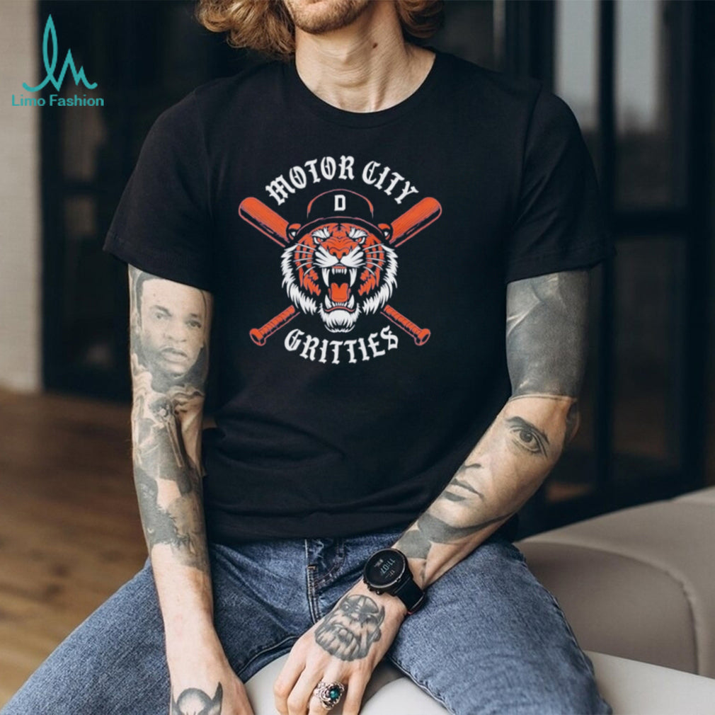 Motor City Gritties Detroit Baseball Tiger Crossbats T Shirt