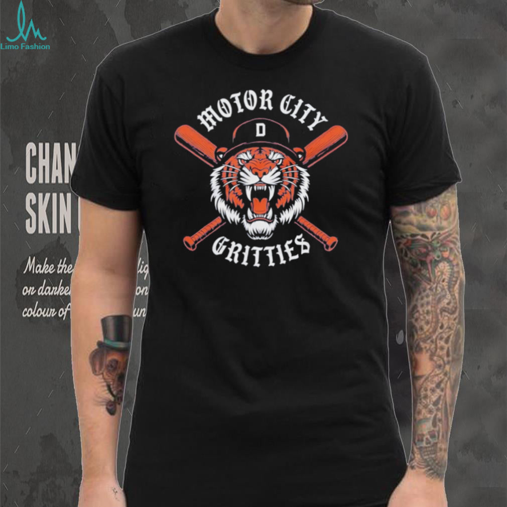 Motor City Gritties Detroit Baseball Tiger Crossbats T Shirt