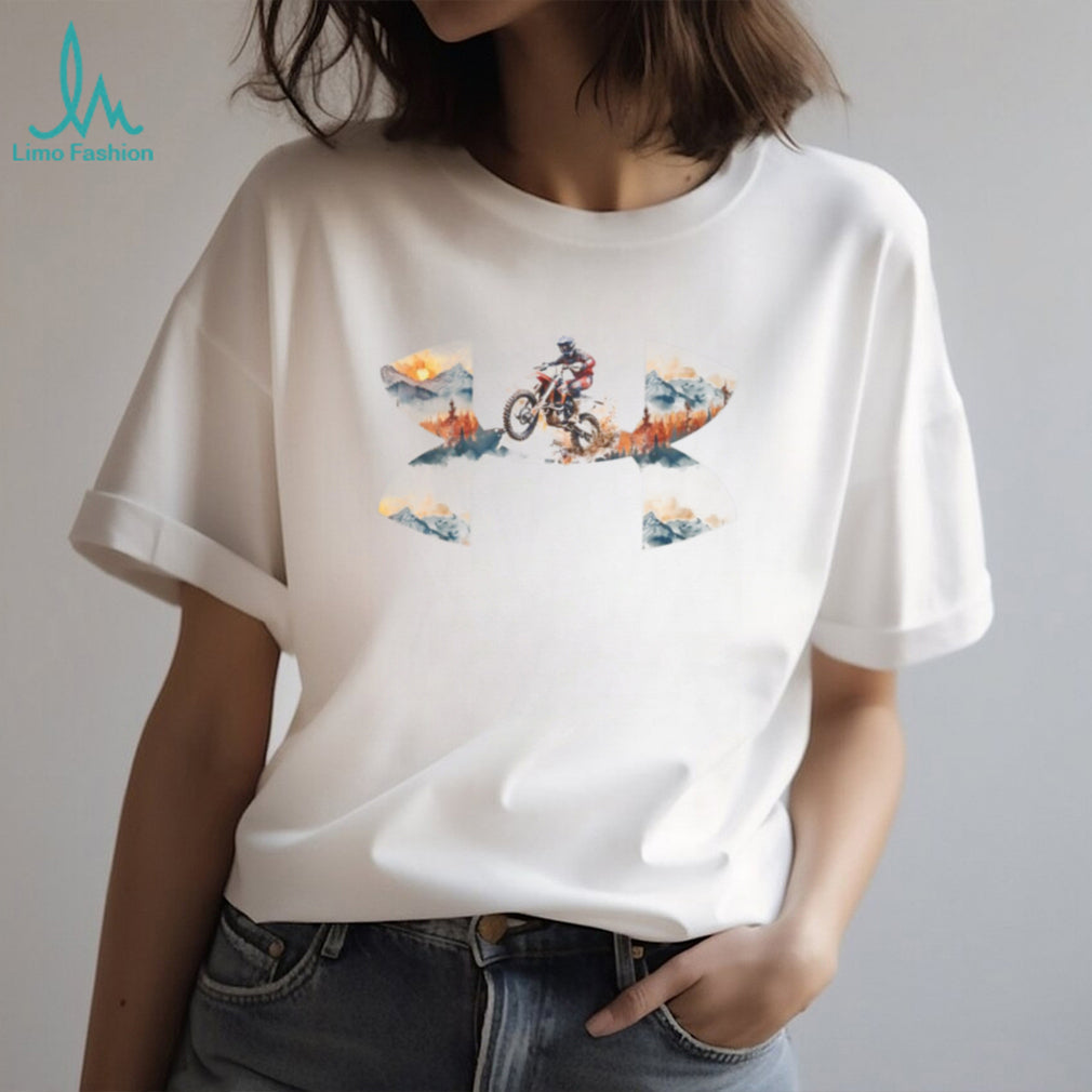 Mountain Adventure Motocross Rider Graphic Tee