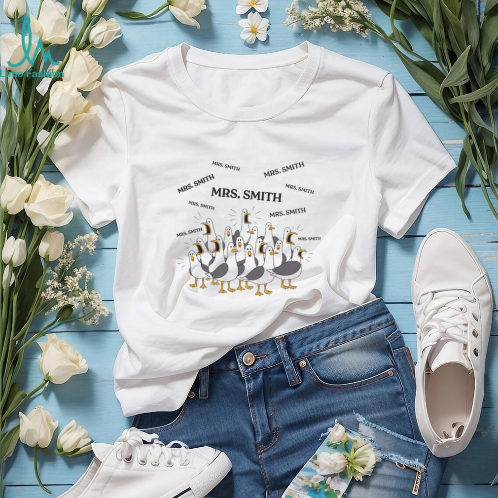 Mrs. Smith Funny Seagull Teacher Classroom Gift Cute Women’s T Shirt