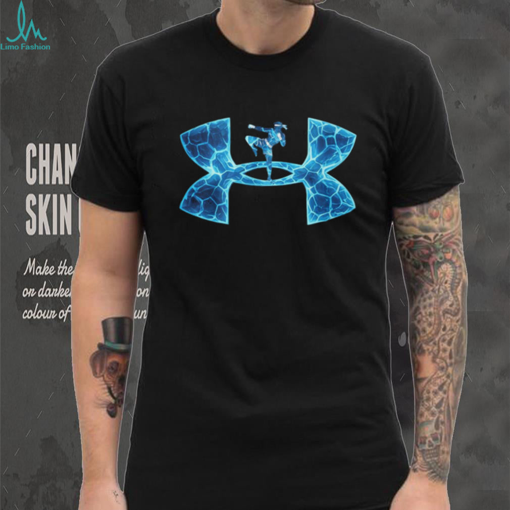 Muay Thai Kickboxer Blue Crystal Logo Graphic T Shirt