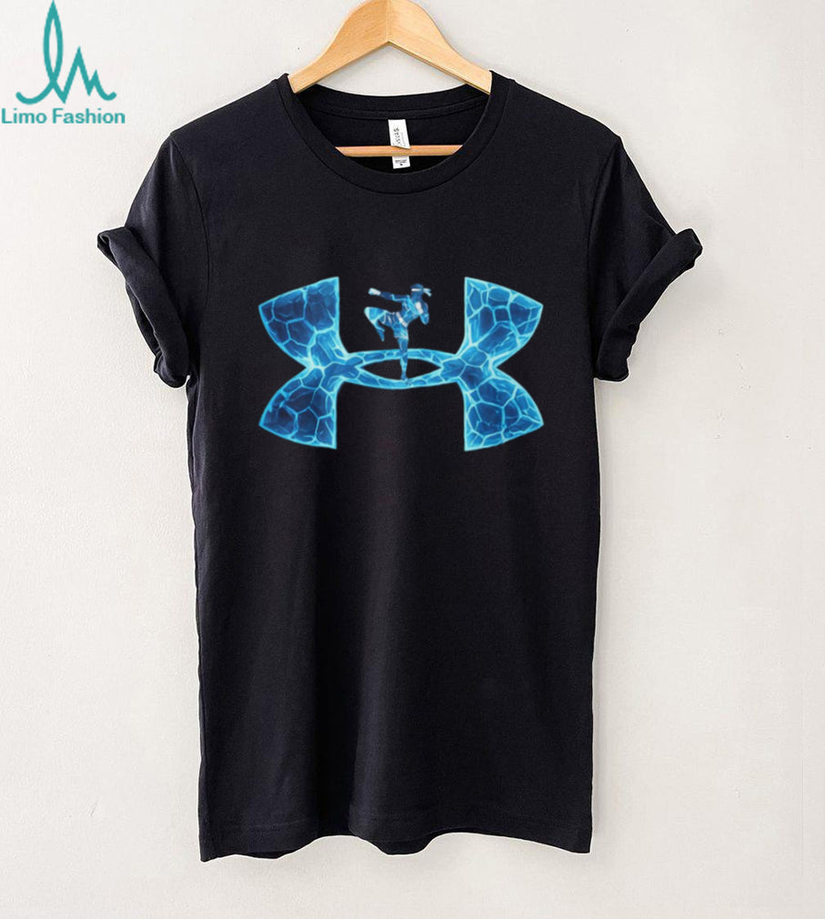 Muay Thai Kickboxer Blue Crystal Logo Graphic T Shirt