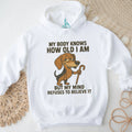 My Body Knows How Old I Am Dachshund T Shirt Senior Dog Lover Humor