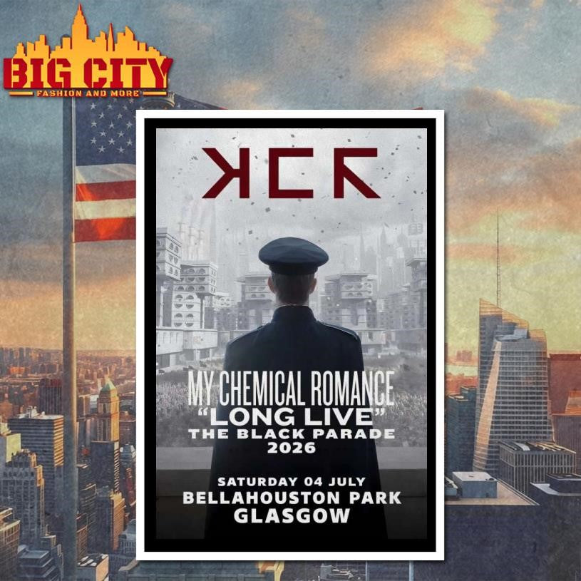 My Chemical Romance The Black Parade 2026 in Glasgow, UK July 04 Poster Shirt