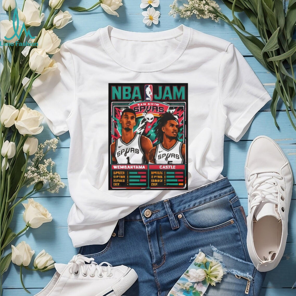 NBA Jam Victor Wembanyama and Stephon Castle Spurs T Shirt