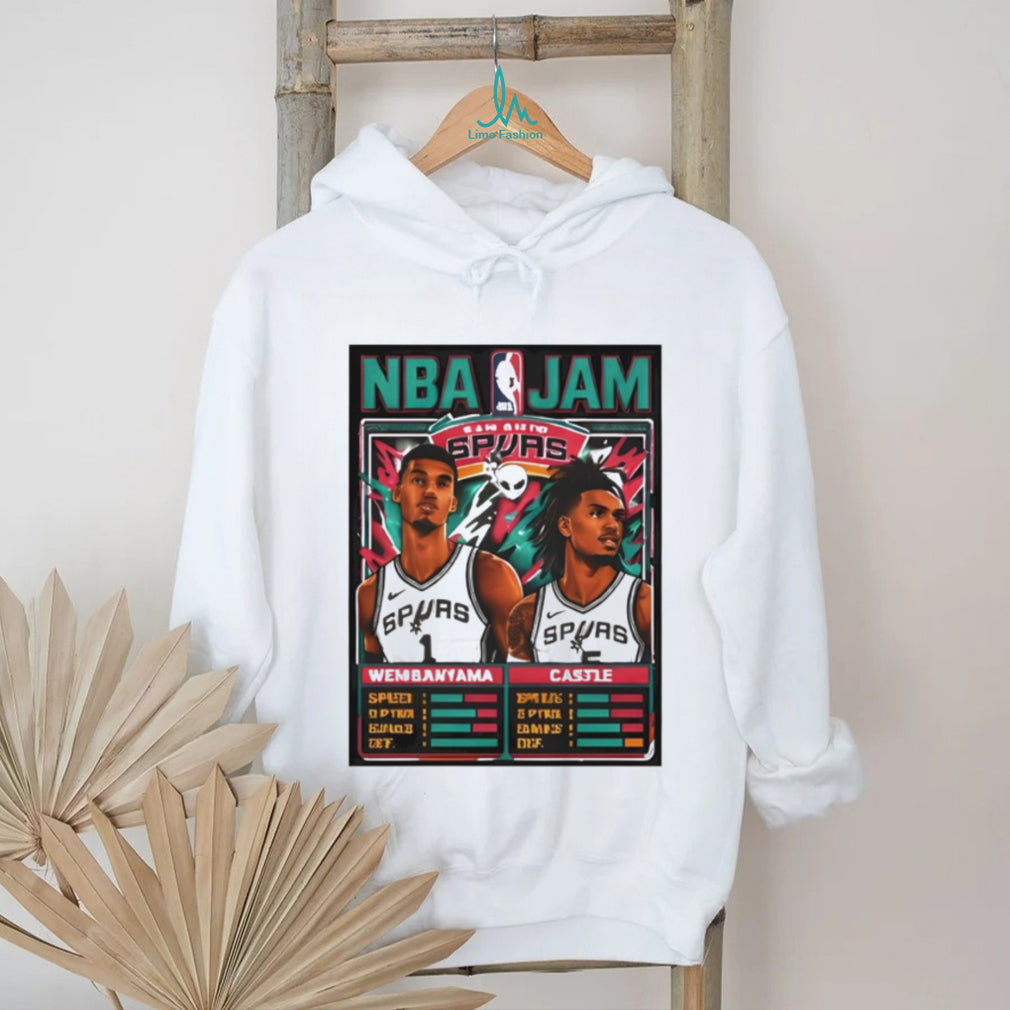 NBA Jam Victor Wembanyama and Stephon Castle Spurs T Shirt
