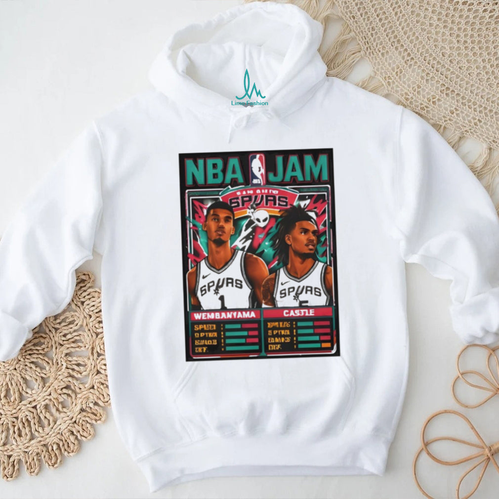 NBA Jam Victor Wembanyama and Stephon Castle Spurs T Shirt