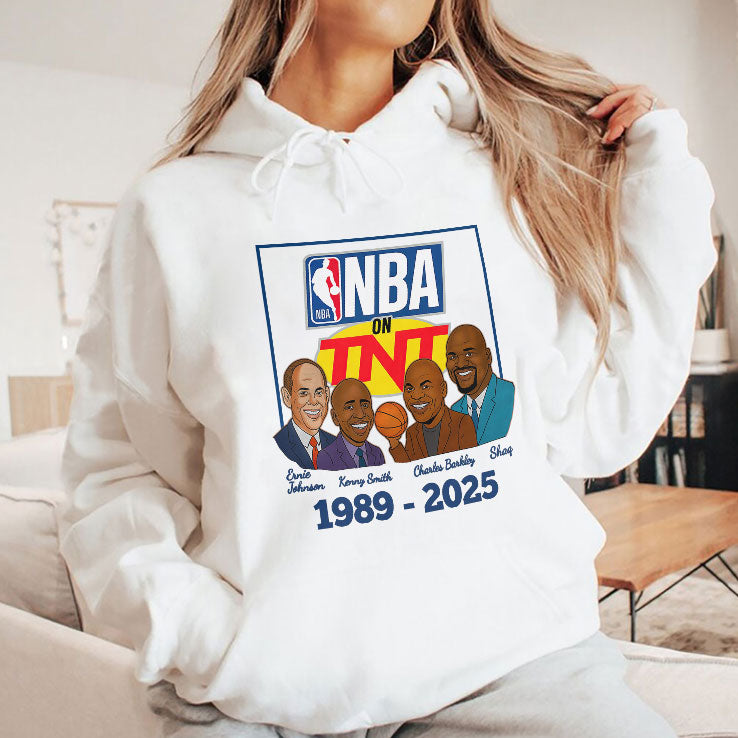 NBA On TNT Basketball TV Show 1989 2025 Caricatures T Shirt