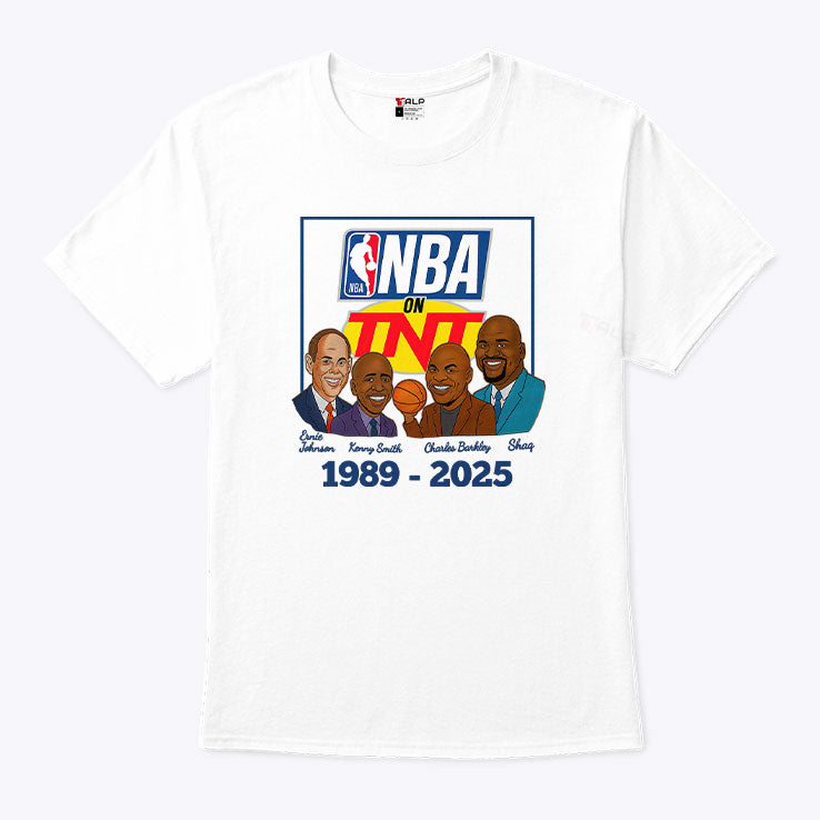 NBA On TNT Basketball TV Show 1989 2025 Caricatures T Shirt