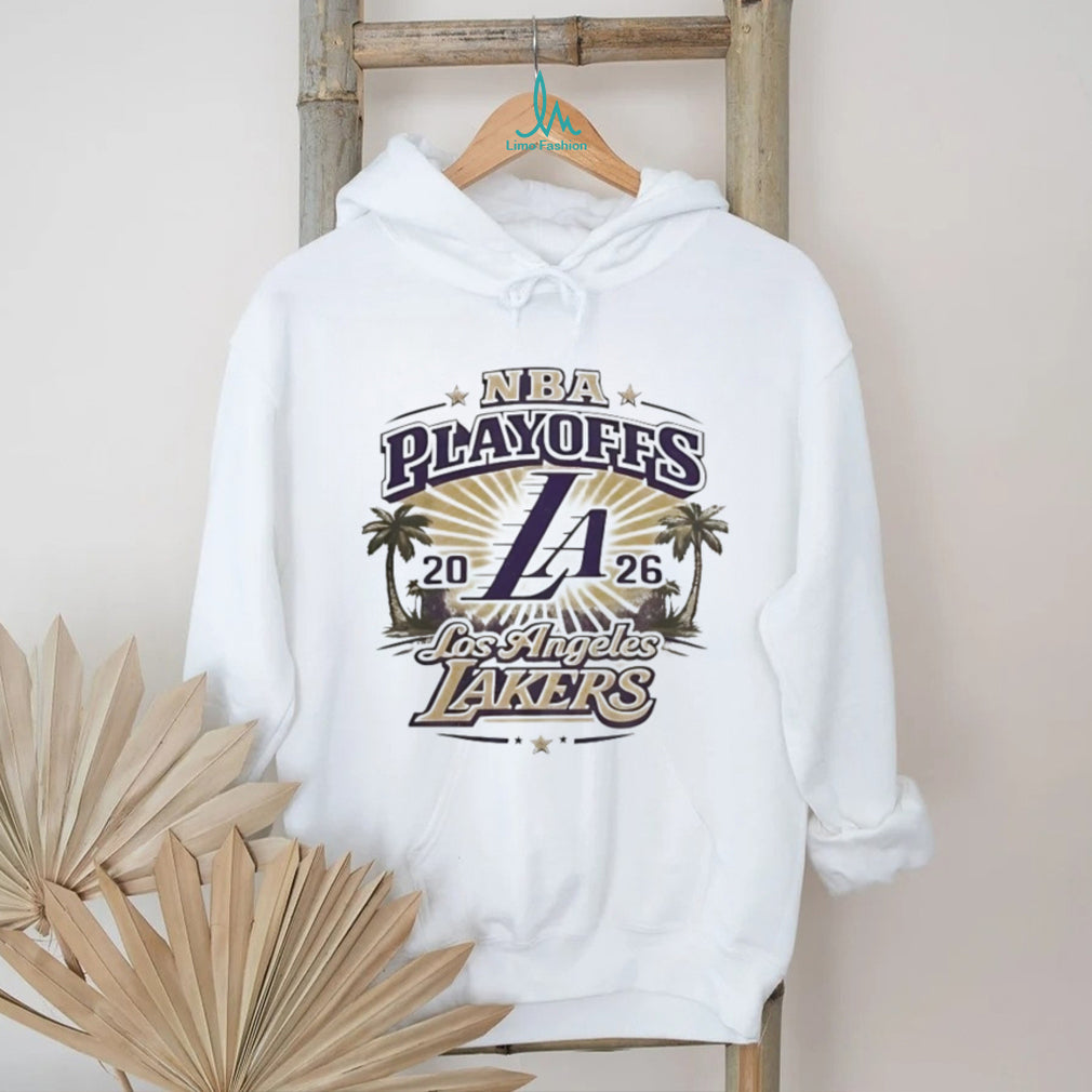 NBA Playoffs 2026 Los Angeles Lakers Palm Tree Graphic T Shirt