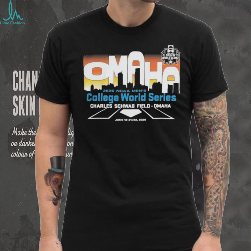 NCAA Men College World Series Omaha 2026 Charles Schwab Field Dark Shirt