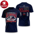 NE Patriots 2025 AFC 12X Champions Bowl LX Two Sided Shirt