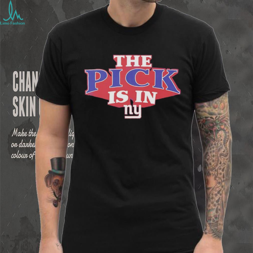 NY Giants The Pick Is In Draft Day Black T Shirt