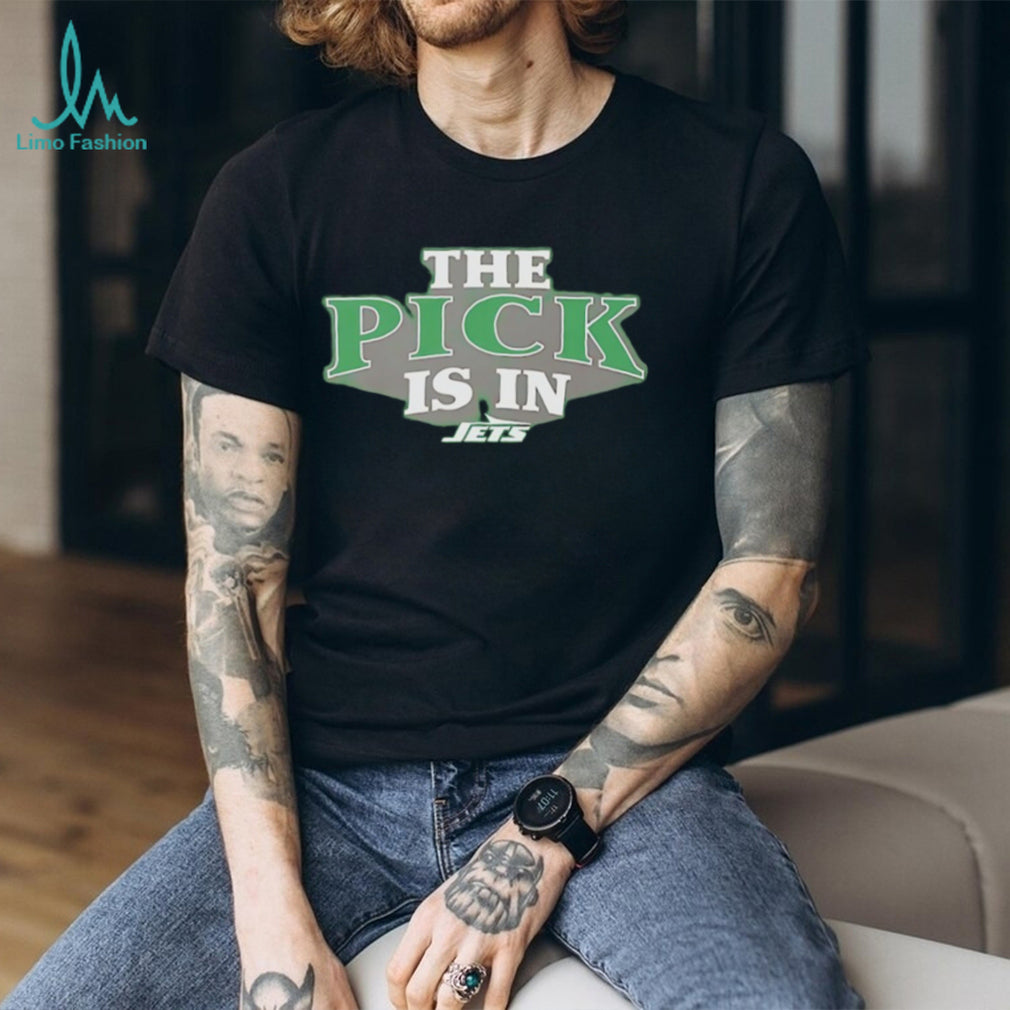 NY Jets The Pick Is In Draft Day Black T Shirt