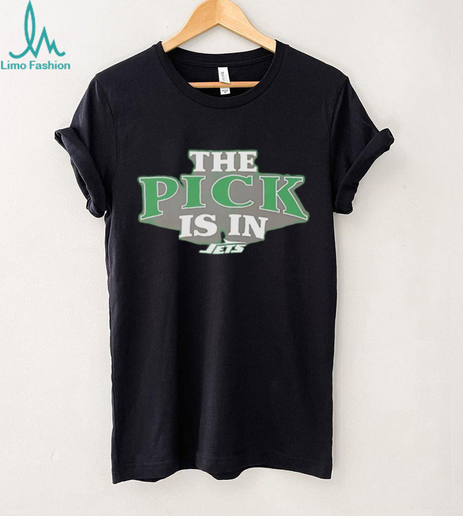 NY Jets The Pick Is In Draft Day Black T Shirt