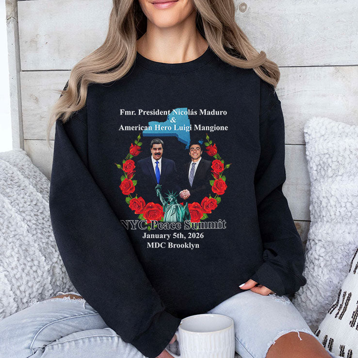 NYC Peace Summit Fmr President Nicolás Maduro American Hero Luigi Mangione T Shirt