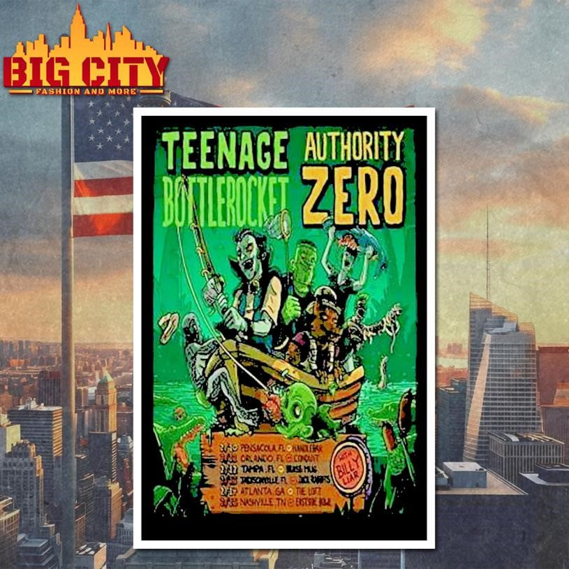 Nage Bottlerocket Authority Zero 2026 Us Tour Shirt