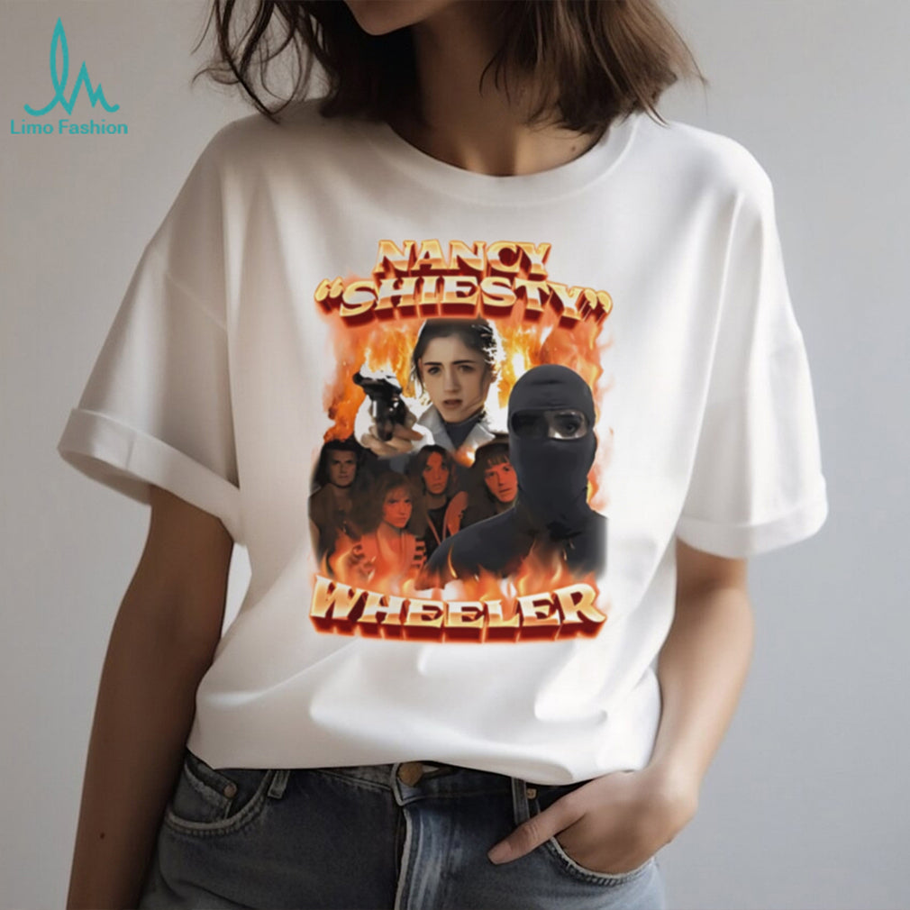 Nancy shiesty wheeler flame graphic shirt