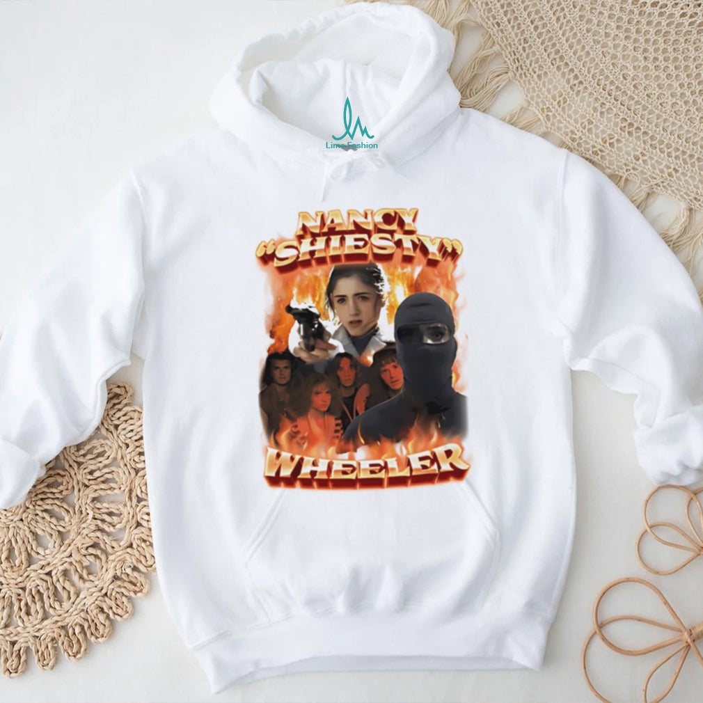 Nancy shiesty wheeler flame graphic shirt