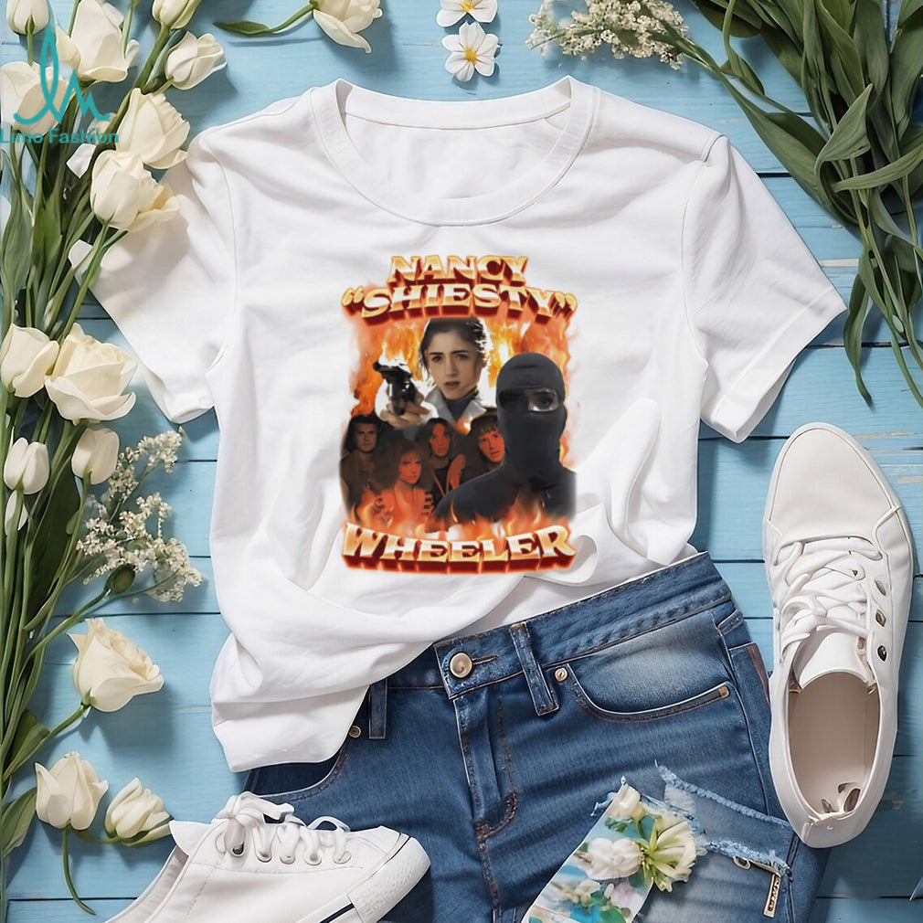 Nancy shiesty wheeler flame graphic shirt