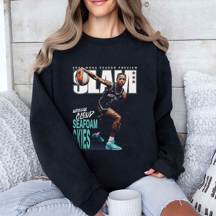 Natasha Cloud New York Liberty Seafoam Skies Magazine SLAM 256 Cover 2025 WNBA Season Shirt