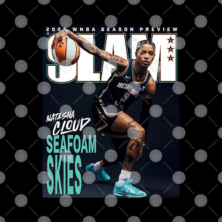 Natasha Cloud New York Liberty Seafoam Skies Magazine SLAM 256 Cover 2025 WNBA Season Shirt