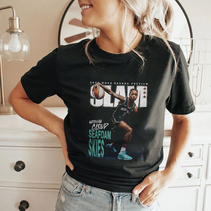 Natasha Cloud New York Liberty Seafoam Skies Magazine SLAM 256 Cover 2025 WNBA Season Shirt