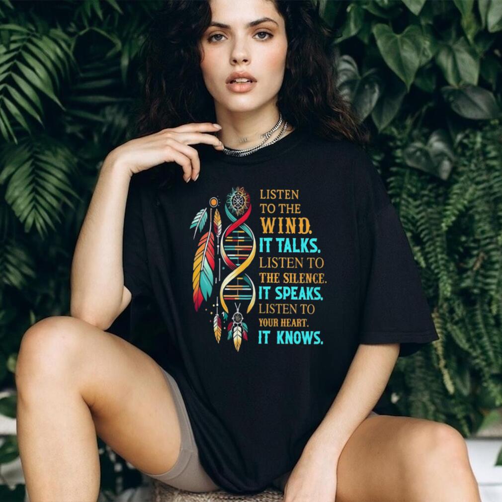 Native American Wisdom “Listen to the Wind” Dreamcatcher DNA T Shirt