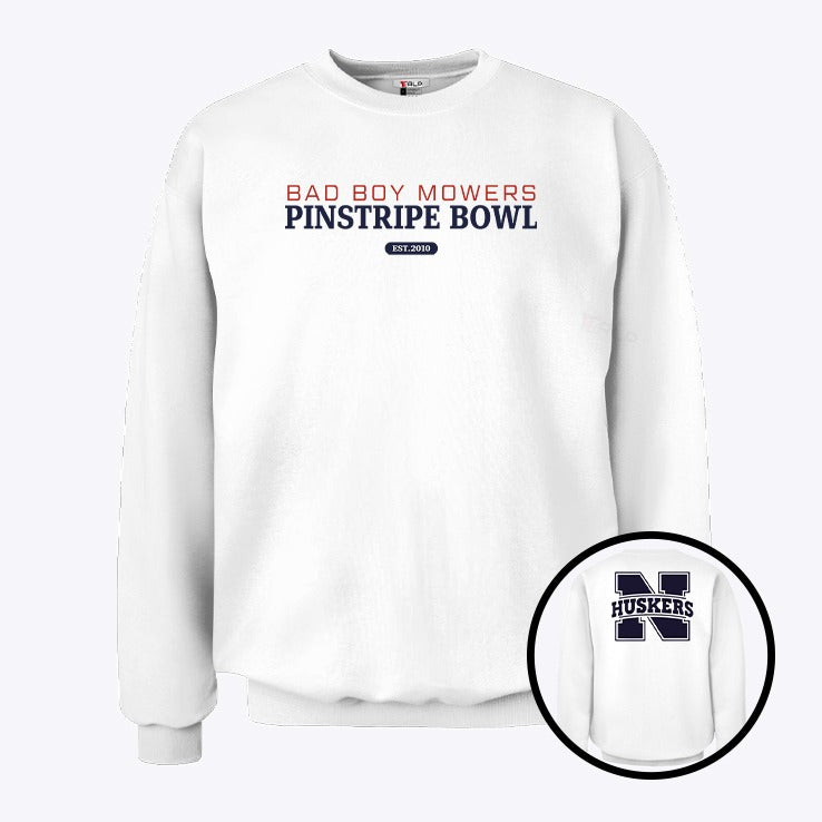 Nebraska Cornhuskers Football Bad Boy Mowers Pinstripe Bowl Est 2010 Sweatshirt
