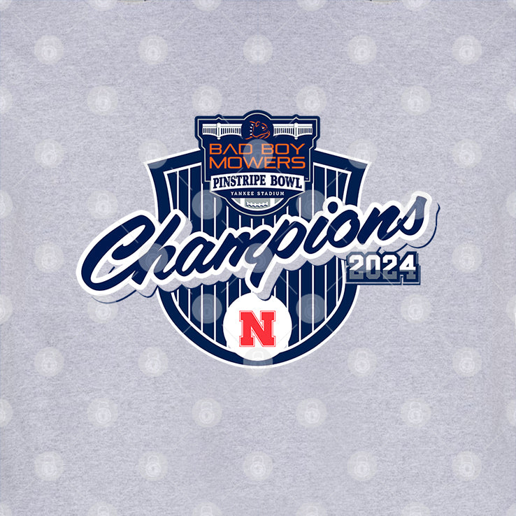 Nebraska Cornhuskers Pinstripe Bowl Champions T Shirt