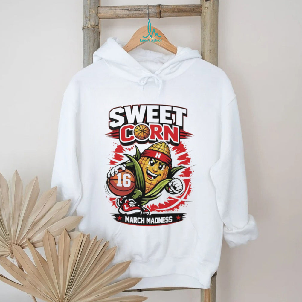 Nebraska Sweet Corn “March Madness” Basketball Mascot T Shirt
