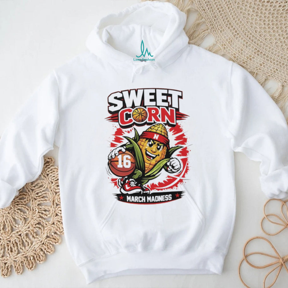 Nebraska Sweet Corn “March Madness” Basketball Mascot T Shirt