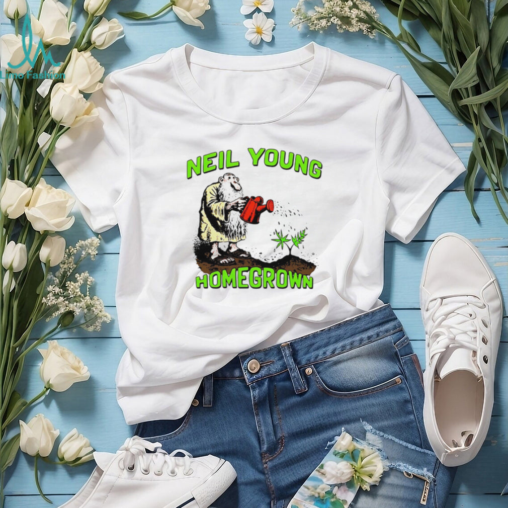 Neil Young Homegrown Hippie Gardening Vintage Style T Shirt