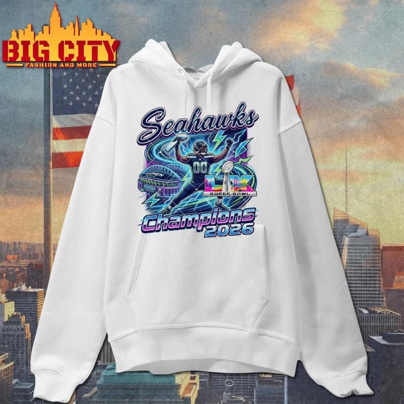 Neon Champions Seahawks 2026 Seattle Football Big LX Game Shirt
