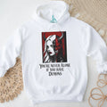 Never Alone If You Have Demons Gothic Half Face Woman Tee