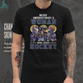 Never Underestimate A Woman Who Loves Hockey USA Team T Shirt