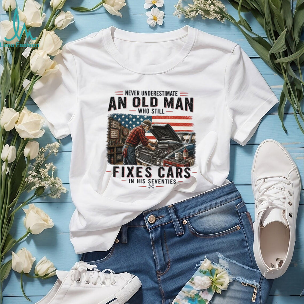 Never Underestimate An Old Man Who Loves Fishing In His Sixties Shirt