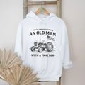 Never Underestimate An Old Man With A Tractor American Flag T Shirt