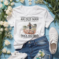 Never Underestimate Old Man Track And Field Runner Shirt
