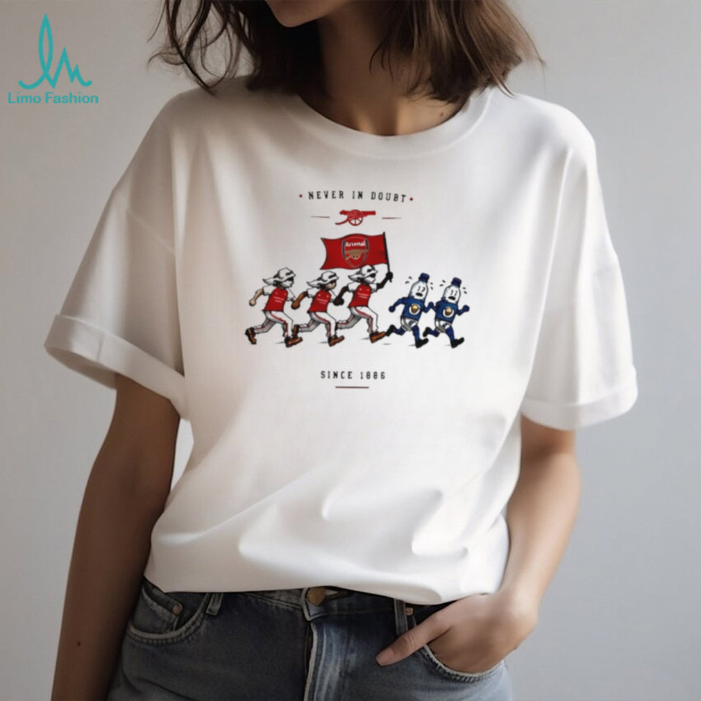Never in doubt since 1886 Arsenal cartoon graphic shirt