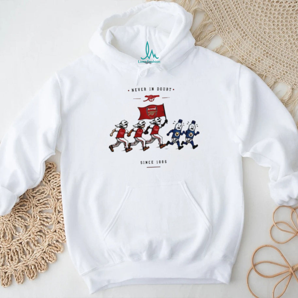 Never in doubt since 1886 Arsenal cartoon graphic shirt
