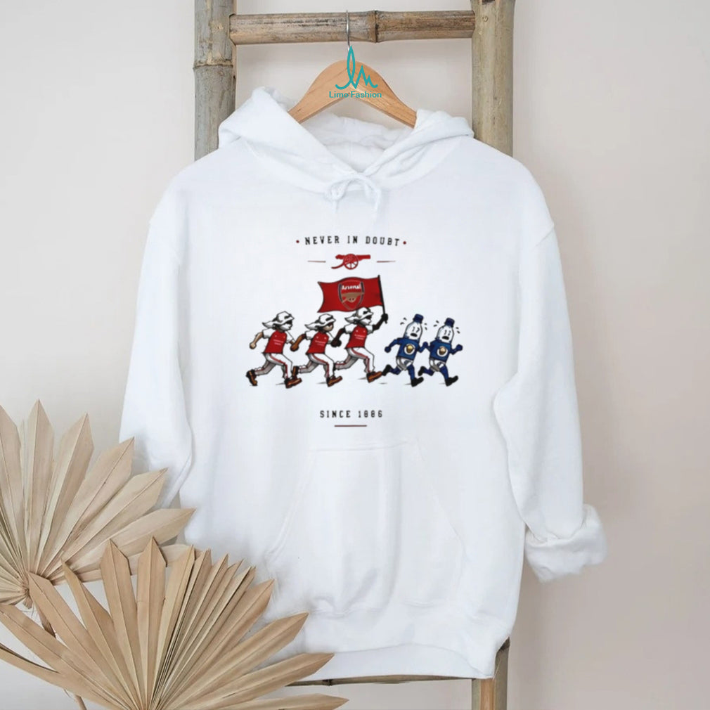 Never in doubt since 1886 Arsenal cartoon graphic shirt